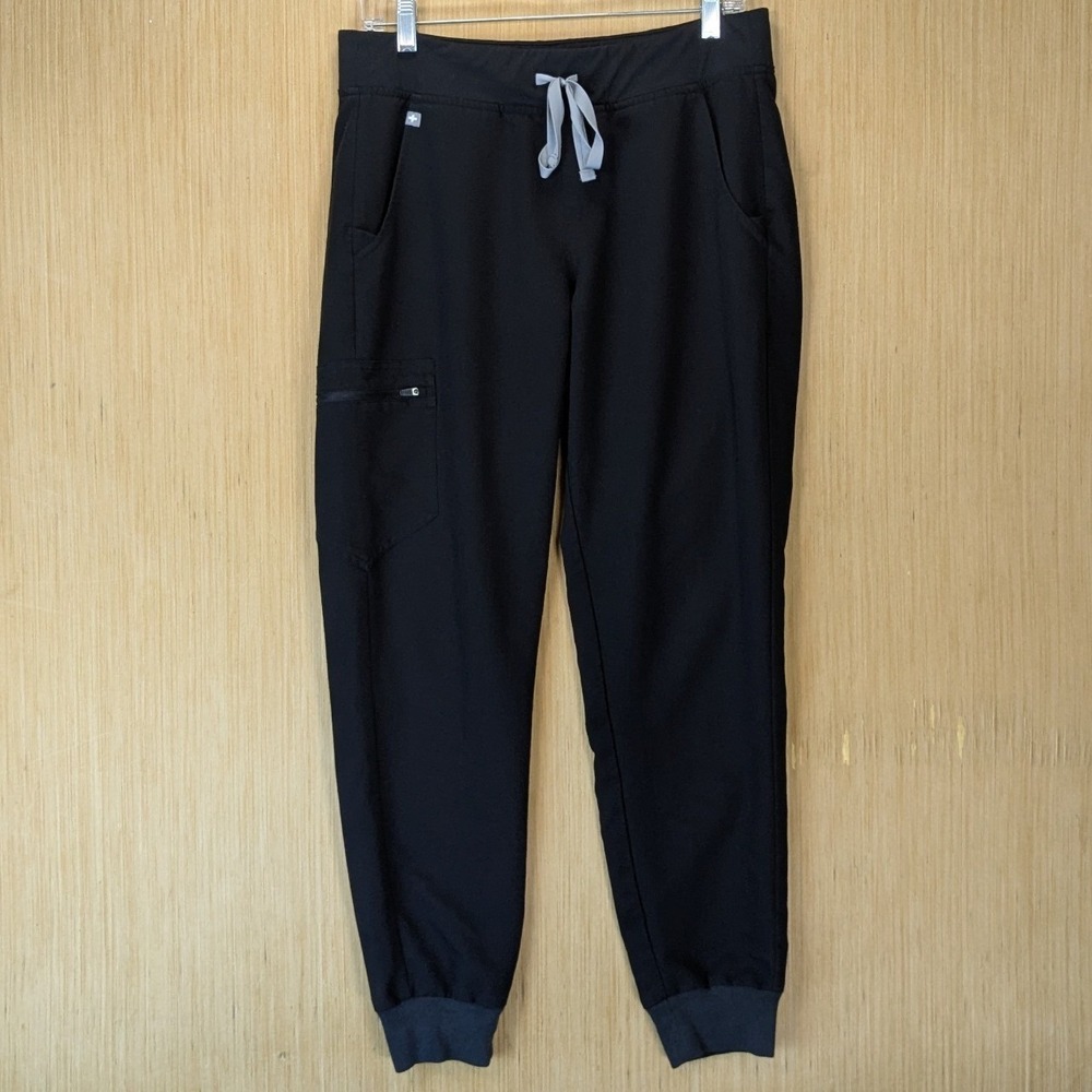 FIGS Women's Zamora Jogger Scrub Pants Size M Black Technical Collection